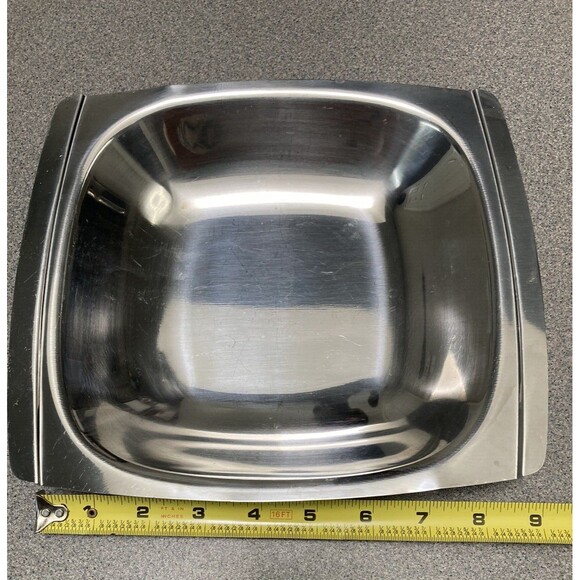Vintage Square Stainless Steel Bowl - Picture 2 of 7